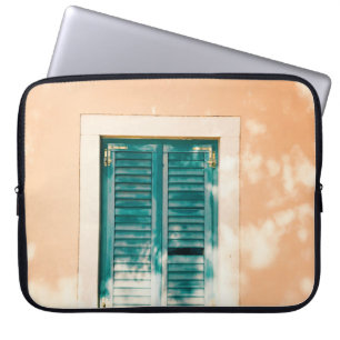 Housse Pour Ordinateur Portable Porte en bois vert fermé