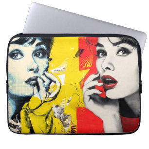 Housse Pour Ordinateur Portable Portrait d'art pop double