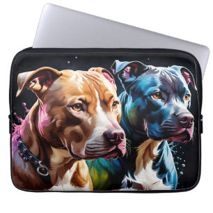 Housse Pour Ordinateur Portable Portrait de deux puces
