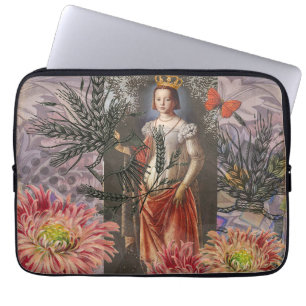 Housse Pour Ordinateur Portable Portrait de femme Vierge Antique Coloré Riche
