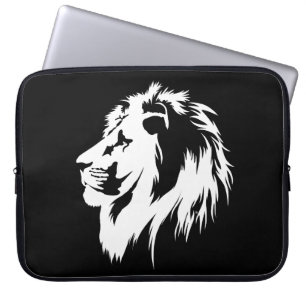Housse Pour Ordinateur Portable Portrait de Lion (blanc)