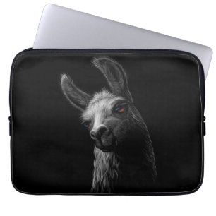 Housse Pour Ordinateur Portable Portrait Head Cute Llama avec un Arrière - plan no