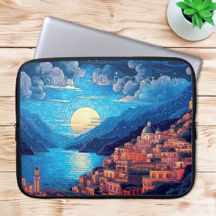 Housse Pour Ordinateur Portable Positano Amalfi Côte Peinture d'Italie Voyage Art