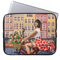 Poster d'Amsterdam : Pin-Up Girl Cycling.