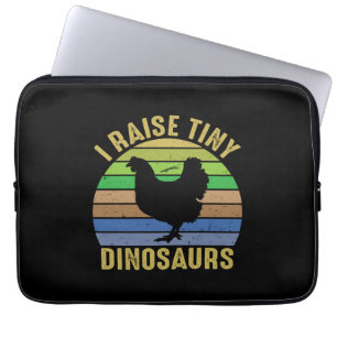 Housse Pour Ordinateur Portable Poulet D'Art Je Soulève De Minuscules Dinosaures