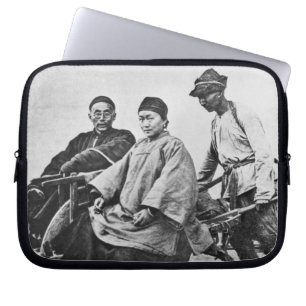 Housse Pour Ordinateur Portable Pousse-pousse chinoise, c.1870 (photo de b/w)