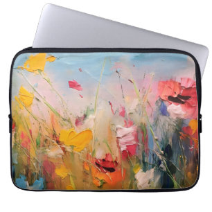 Housse Pour Ordinateur Portable Prairie d'Été – Fleurs Sauvages Abstraites Express