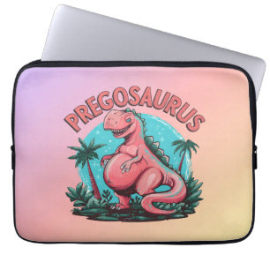 Housse Pour Ordinateur Portable Pregosaurus Funny Grossesse Faire-part Dino Maman