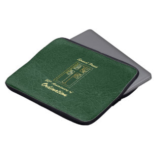 Housse Pour Ordinateur Portable Prêtre 50e anniversaire de l'ordination look cuir