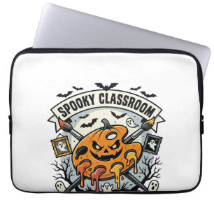 Housse Pour Ordinateur Portable Professeur d'art Halloween Classe effrayante