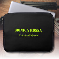 Professionnel Simple Moderne Neon Lime Noir