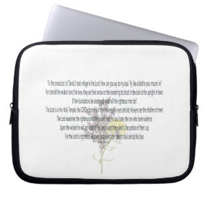 Housse Pour Ordinateur Portable PSALM-11, je me suis réfugié dans le Seigneur, Flo