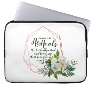 Housse Pour Ordinateur Portable Psalm 147:3 manche portable