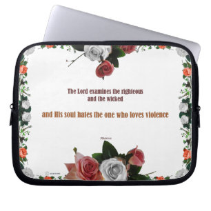 Housse Pour Ordinateur Portable Psaume 11:5, No Violence
