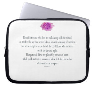 Housse Pour Ordinateur Portable Psaume 1, Flower