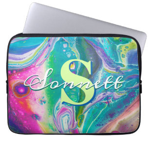 Housse Pour Ordinateur Portable Psychédélic Acrylique Flow