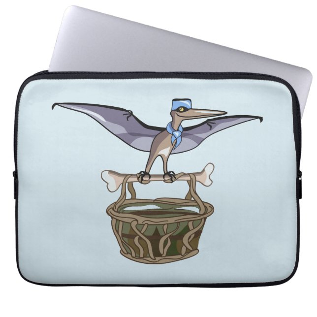 Housse Pour Ordinateur Portable Pteranodon Portant Un Panier (Devant)