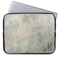 Publicité vintage parisienne avec Monogramme