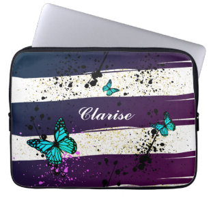 Housse Pour Ordinateur Portable Purple Ephemera couleurs vives