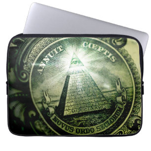 Housse Pour Ordinateur Portable Pyramide monétaire "OEil de la Providence"