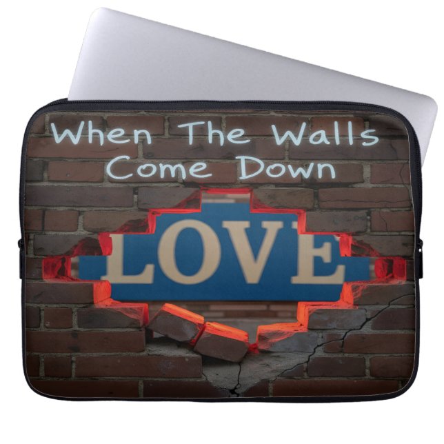 Housse Pour Ordinateur Portable Quand Les Murs Tombent (Devant)