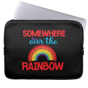 Housse Pour Ordinateur Portable Quelque part Bent au-dessus du Sticker Arc-en-ciel