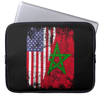 Housse Pour Ordinateur Portable RACINES MAROCAINES | Demi Drapeau Américain | DRAP