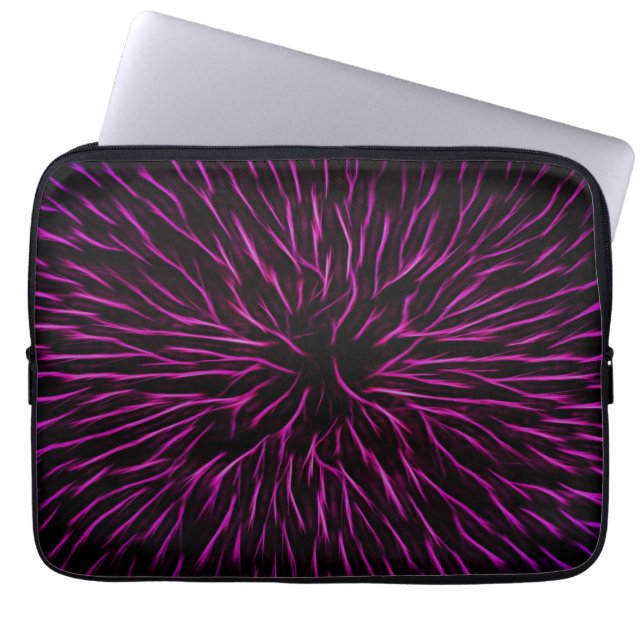 Housse Pour Ordinateur Portable Radio rose Fire Flower Abstract (Devant)