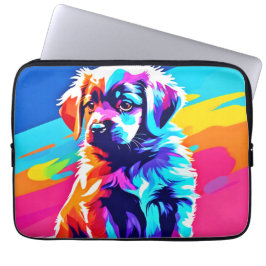 Housse Pour Ordinateur Portable Rainbow Hug Dog Art