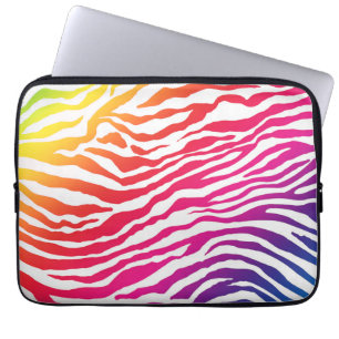 Housse Pour Ordinateur Portable Rayures d'arc-en-ciel