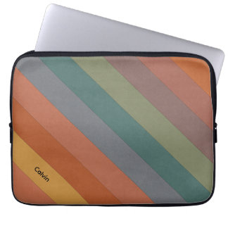 Housse Pour Ordinateur Portable Rayures diagonales Boho