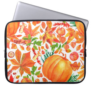 Housse Pour Ordinateur Portable Récolte d'automne : aquarelle L'abondance de chute