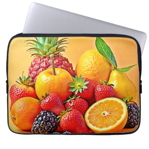 Housse Pour Ordinateur Portable Récolte de fruits vibrants : design de récolte fra