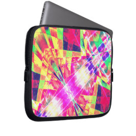 Housse Pour Ordinateur Portable rectangles inclinés ou étirés de couleur, lumineux