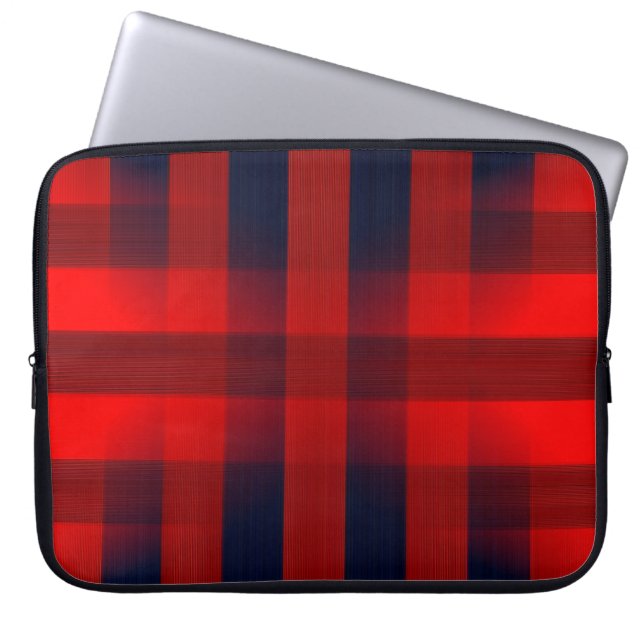 Housse Pour Ordinateur Portable Red Bokeh Buffalo Plaid (Devant)