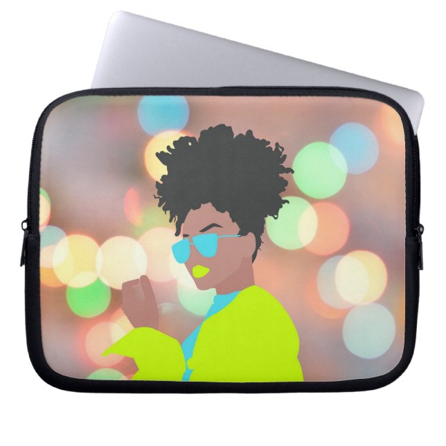 Housse Pour Ordinateur Portable Reine dansante. (Devant)