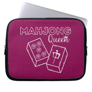 Housse Pour Ordinateur Portable Reine Mahjong   Funny Mahjong