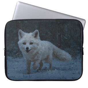 Housse Pour Ordinateur Portable Renard blanc