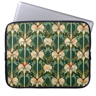 Housse Pour Ordinateur Portable Répétition des Motifs botaniques