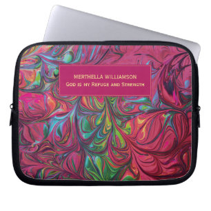 Housse Pour Ordinateur Portable Résumé PINK Écriture chrétienne personnalisée