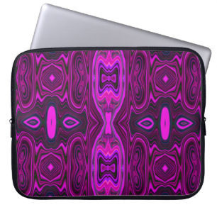 Housse Pour Ordinateur Portable Rétro Abstrait Hot Pink et Magenta Motif