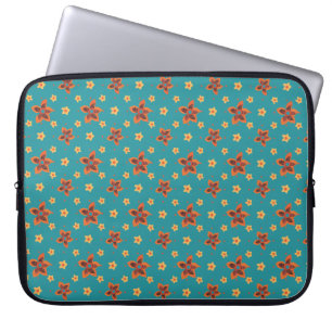 Housse Pour Ordinateur Portable Retro Floral et Polkas sur Manches Ordinateur Port