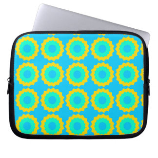Housse Pour Ordinateur Portable Retro Star Turquoise & Jaune iPhone / coque ipad