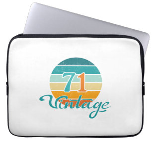 Housse Pour Ordinateur Portable Retro Sunset 71 Vintage en détresse