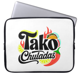 Housse Pour Ordinateur Portable Rétro "Tako Chuladas" Nourriture Mexicaine Ordinat