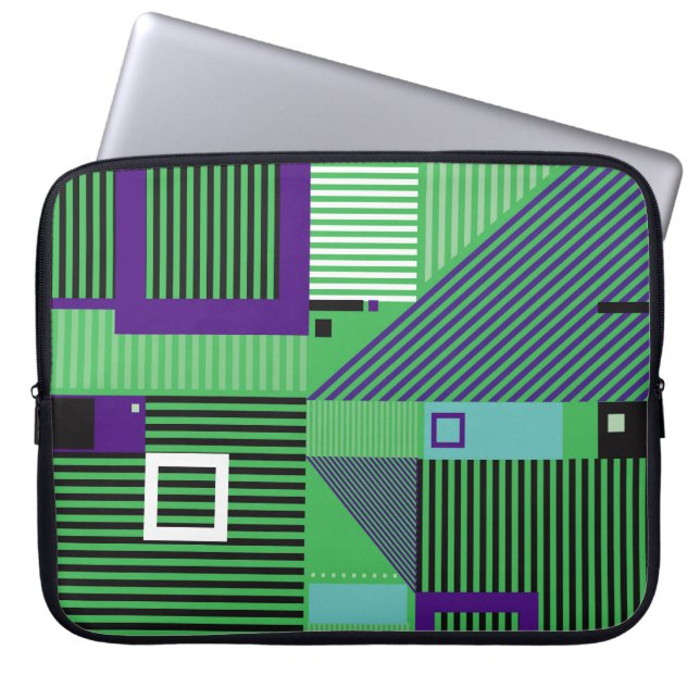 Housse Pour Ordinateur Portable Retro vintage memphis style mode motif. Illus (Devant)