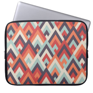 Housse Pour Ordinateur Portable Rhombus géométrique : Motif coloré Vintage.