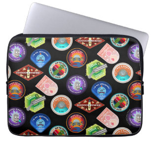 Housse Pour Ordinateur Portable RICK ET MORTY™ Motif des patchs d'espace externe