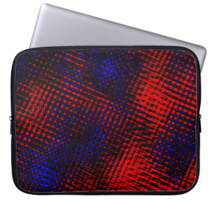 Housse Pour Ordinateur Portable Riscos vermelhos cruzados e fundo azul ?
