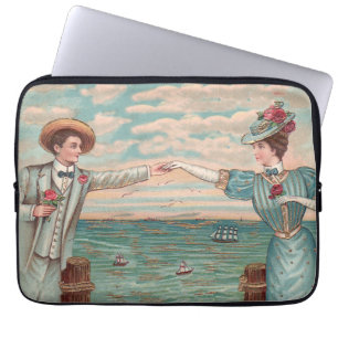 Housse Pour Ordinateur Portable Robe de mariage océanique victorien pour couple am